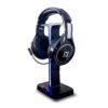 BASE SOPORTE STAND AURICULARES GAMER LUCES LED RGB + 2 USB