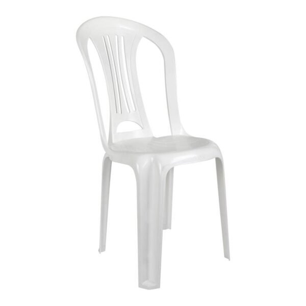 SILLA PLASTICA BISTRO BLANCA