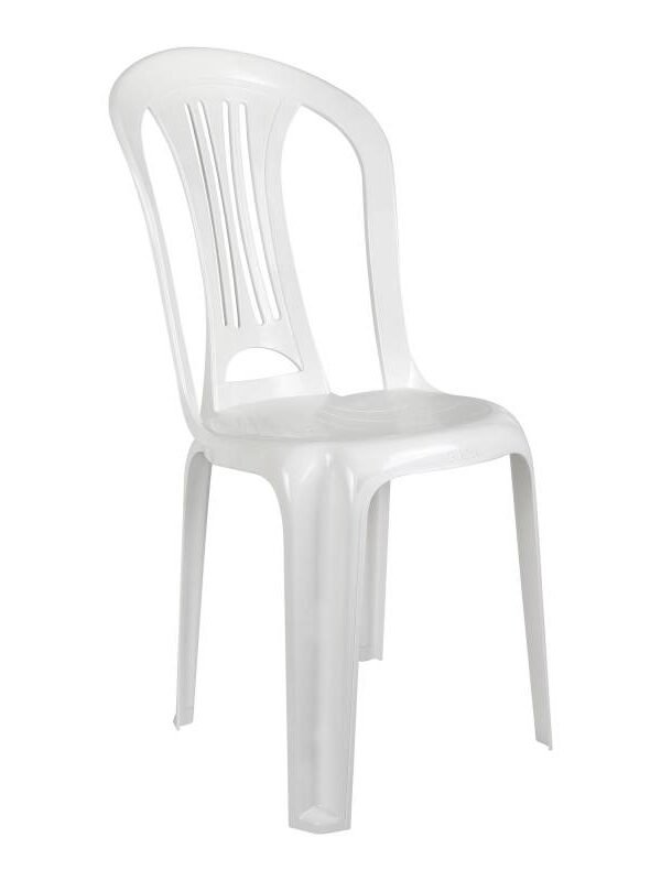 SILLA PLASTICA BISTRO BLANCA