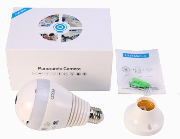 CÁMARA ESPÍA Y VIGILANCIA FOCO LED CON LUZ PARLANTE Y MICROFONO