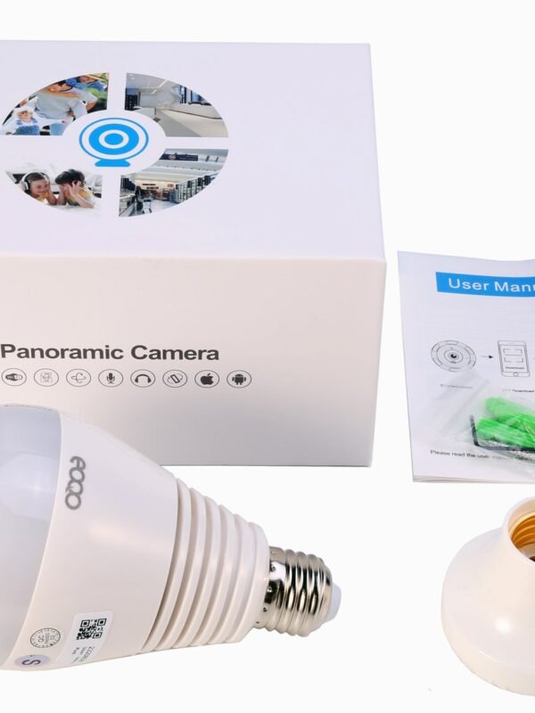 CÁMARA ESPÍA Y VIGILANCIA FOCO LED CON LUZ PARLANTE Y MICROFONO
