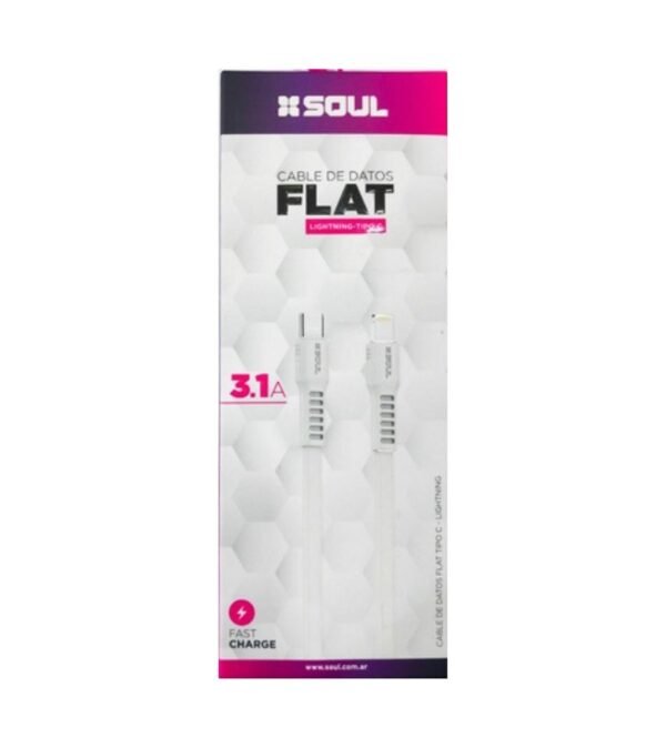 967f9d775ea05323e70814768c2816d7 CABLE DE DATOS FLAT LIGHTNING-TIPO C 3.1A