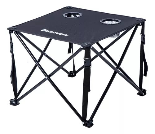 MESA DE TELA PLEGABLE CON PORTAVASOS DISCOVERY