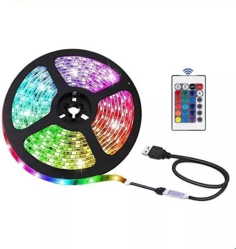 TIRA LUCES LED 5050 RGB, KIT COMPLEMENTO CONTROL Y FUENTE