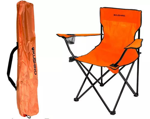 SILLA REPOSERA KUSHIRO PLEGABLE CAMPING CON PORTA VASO