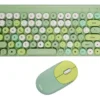 D_NQ_NP_915444-MLU69446496867_052023-O KIT TECLADO + MOUSE INALÁMBRICO NOGA S5700 PC NOTEBOOK USB VERDE