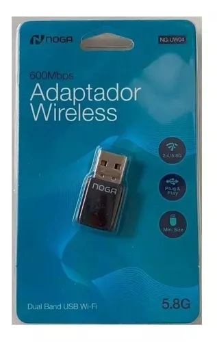 RECEPTOR WIFI ADAPTER USB ANTENA 600MBS PC NOTEBOOK NOGA UW 04 DUAL 5.8G