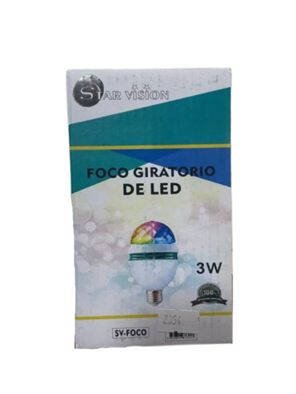 FOCO LÁMPARA LED EFECTO  GIRATORIO DE COLORESRGB BOLICHERA