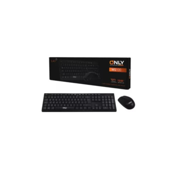 KIT COMBO TECLADO + MOUSE INALÁMBRICO ONLY WS 100