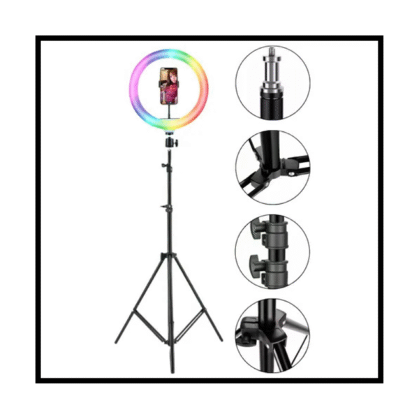 Diseño sin título (71) ARO LED RGB 12 PULGADAS 2 MT SOPORTE