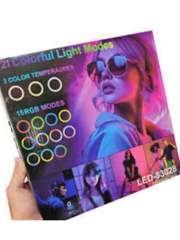 ARO LED RGB 12 PULGADAS 2 MT SOPORTE