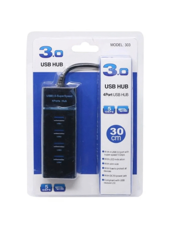 HUB USB 3.0 -5 GBPS 4 PUERTOS USB ADAPTADOR