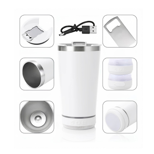 VASO TÉRMICO CERVECERO CON PARLANTE BLUETOOTH