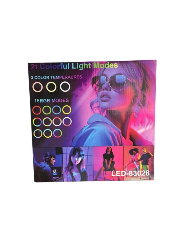 ARO LED RGB 12 PULGADAS 2 MT SOPORTE