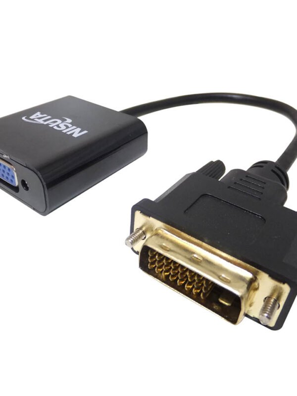 CONVERSOR DVI-D24+1 a VGA HEMBRA CON AUDIO