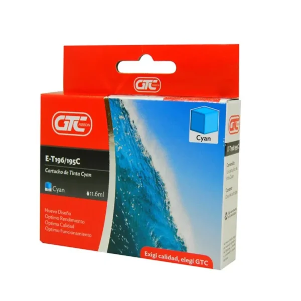 CARTUCHO GTC CYAN ET196 195C COMPATIBLE CON XP-211 WF-2532