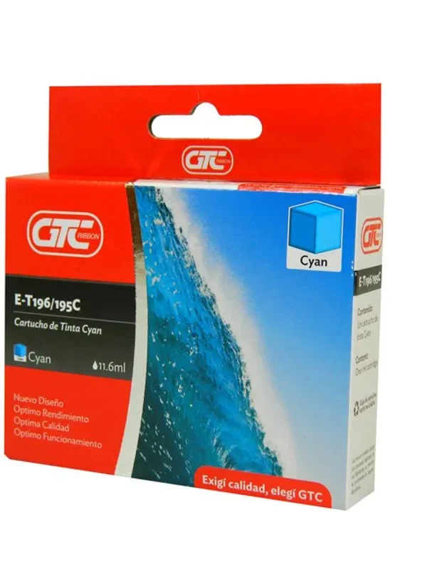 169339-800-800 CARTUCHO GTC CYAN ET196 195C COMPATIBLE CON XP-211 WF-2532