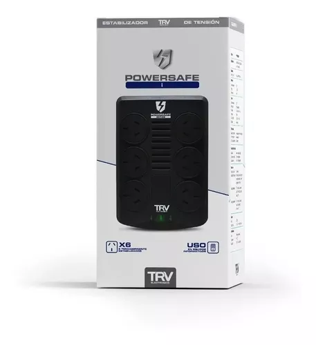 ESTABILIZADOR DE TENSION TRV POWERSAFE 3i 6 TOMAS 4000VA