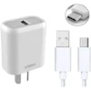 CARGADOR RÁPIDO 2.4A USB TIPO C PARA SAMSUNG MOTOROLA XIAOMI