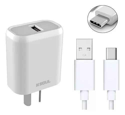 CARGADOR RÁPIDO 2.4A USB TIPO C PARA SAMSUNG MOTOROLA XIAOMI