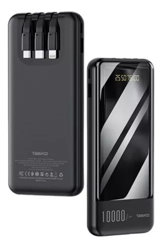 CARGADOR PORTÁTIL POWER BANK 10000 MAH REALES 3 EN 1