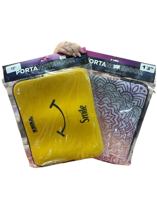 FUNDA DE NEOPRENE CON CIERRE TAMAÑO NOTEBOOK 13" SMILE