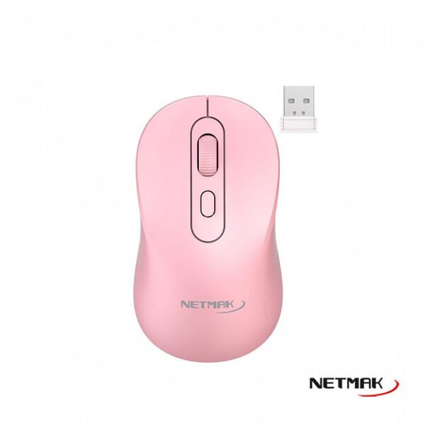 MOUSE INALÁMBRICO NETMAK NM-M640-BK BLANCO USB + BT 1600 DPI