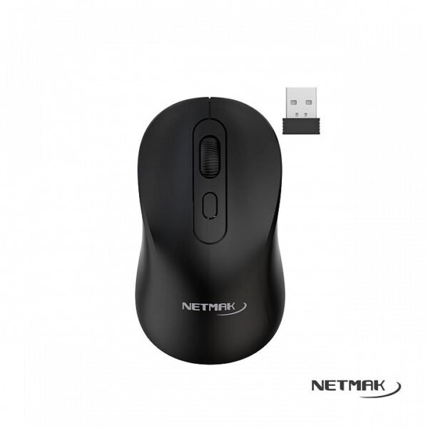 MOUSE INALÁMBRICO NETMAK NM-M640-BK BLANCO USB + BT 1600 DPI