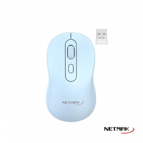 MOUSE INALÁMBRICO NETMAK NM-M640-BK BLANCO USB + BT 1600 DPI