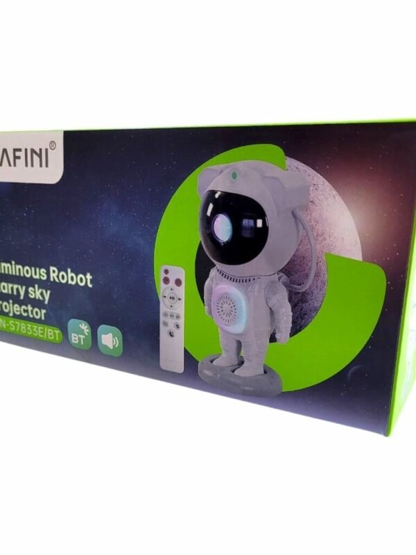 LAMPARA PROYECTOR PARLANTE ASTRONAUTA LED ESTRELLAS GALAXIA