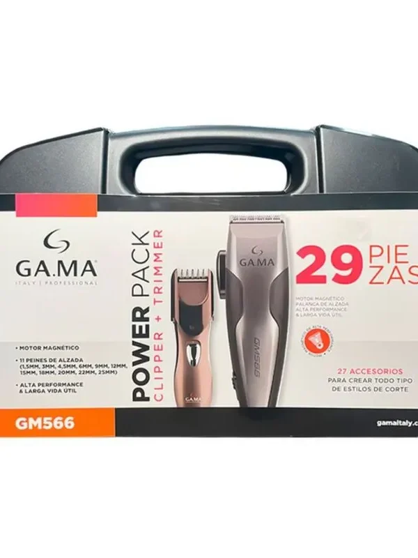 CORTADORA DE CABELLO GAMA POWER PACK GM566 29 PIEZAS