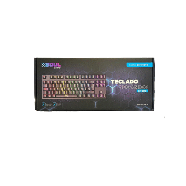 TECLADO MECÁNICO XK900 SOUL LUCES LED