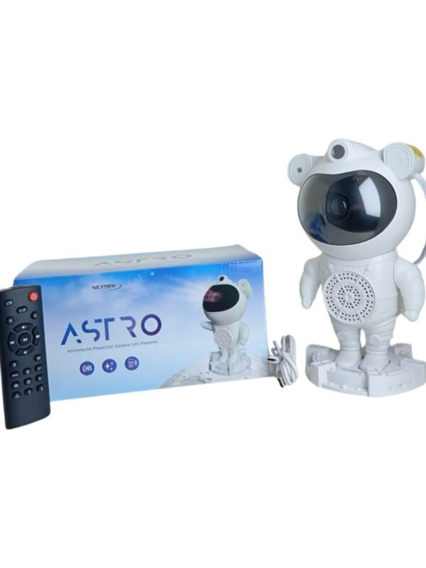 PROYECTOR ASTRONAUTA GALAXIA CON PARLANTE "NETMAK"