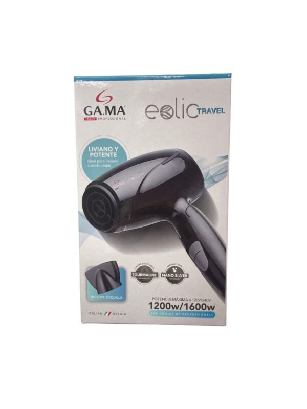 SECADOR DE PELO GAMA EOLIC TRAVEL 1200W/ 1600W