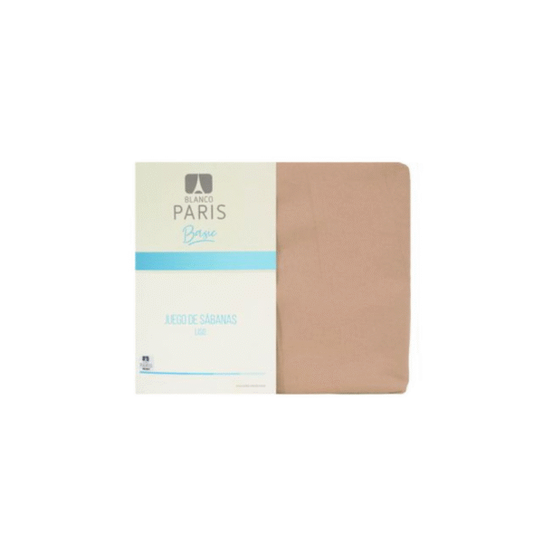 Diseño sin título (56) JUEGO DE SABANAS BASIC LISAS 2 1/2 MICROFIBRA BLANCO PARIS
