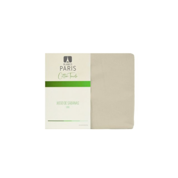 Diseño sin título (59) JUEGO DE SABANAS COTTON TOUCH 2 1/2 MICROFIBRA BLANCO PARIS