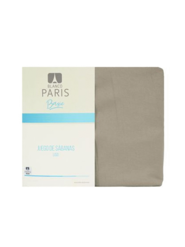 JUEGO DE SABANAS BASIC LISAS 1 1/2 MICROFIBRA BLANCO PARIS