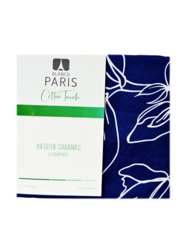 JUEGO DE SABANAS COTTON TOUCH 2 1/2 MICROFIBRA BLANCO PARIS