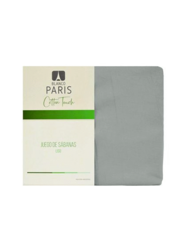 JUEGO DE SABANAS COTTON TOUCH QUEEN MICROFIBRA BLANCO PARIS