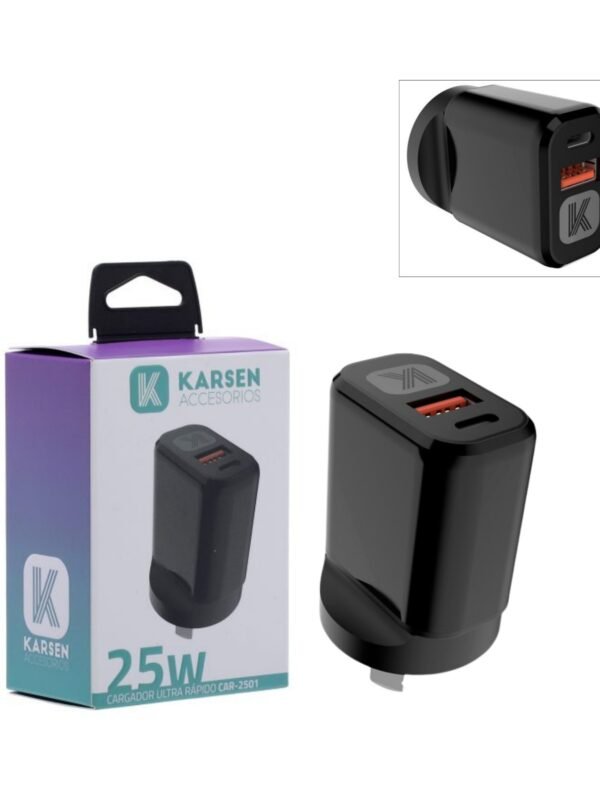 CARGADOR ULTRA RÁPIDO KARSEN 25W