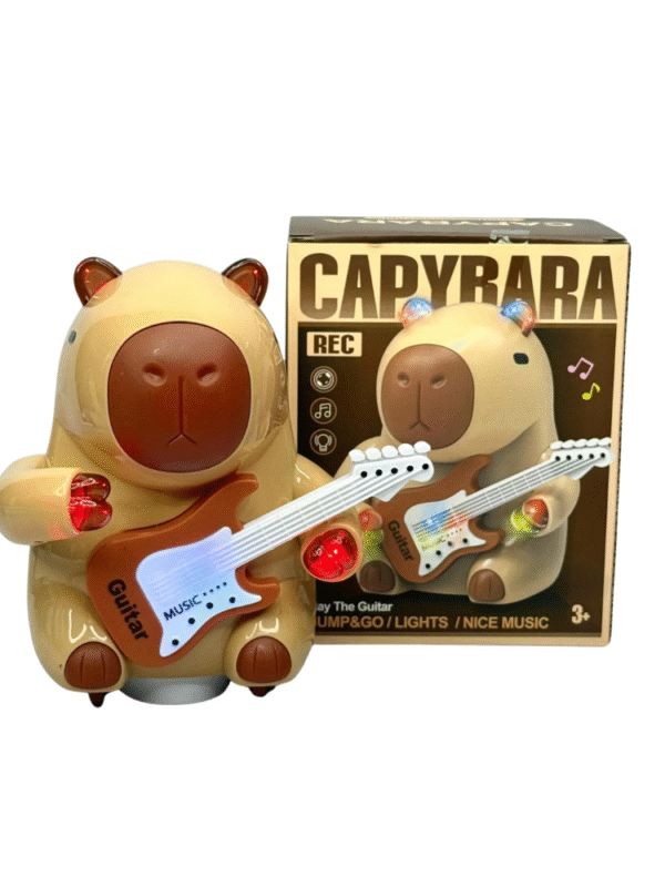 CAPIBARA GUITARRISTA CON LUZ Y MÚSICA