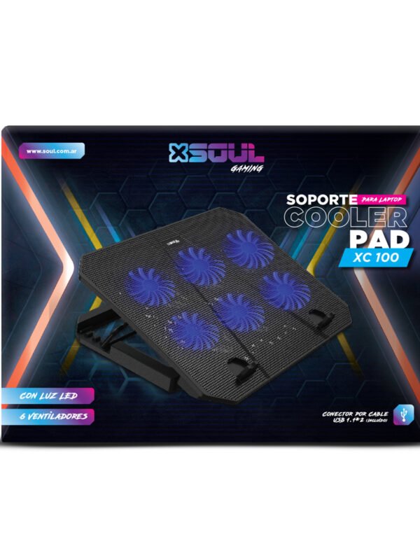 BASE PARA NOTEBOOK COOLER PAD XC100 9" a 15.6"