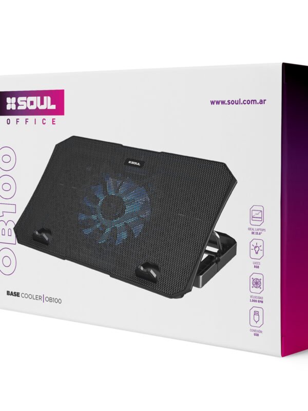 BASE PARA NOTEBOOK COOLER PAD OB100 9" a 15.6"