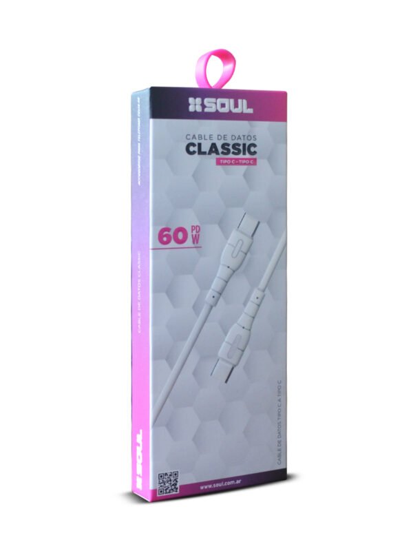 CABLE CLASSIC TIPO C A TIPO C PD 60W SOUL