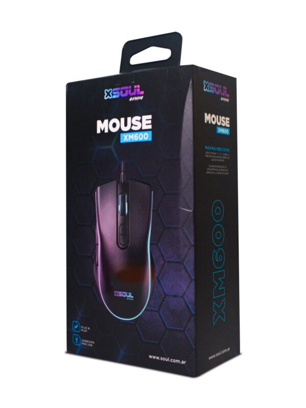 04211327_00Pack MOUSE GAMING OPTICO SOUL USB XM600