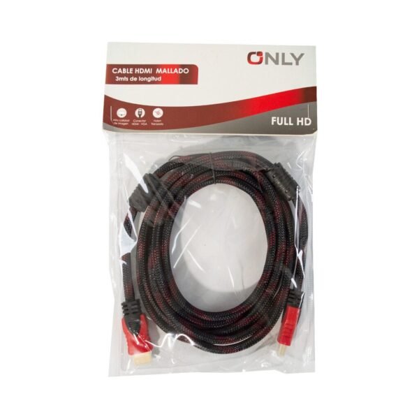 1647981277775b1b75e60db8ebdd89c6fed621fbb6 CABLE HDMI MALLADO 3M "ONLY"