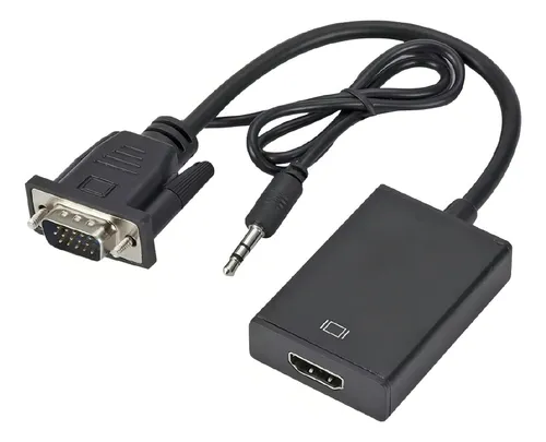 CABLE ADAPTADOR CONVERSOR VGA A HDMI FULL HD+ AUDIO+USB
