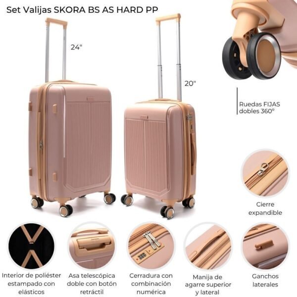 SET DE VALIJAS 20" - 24" SKORA