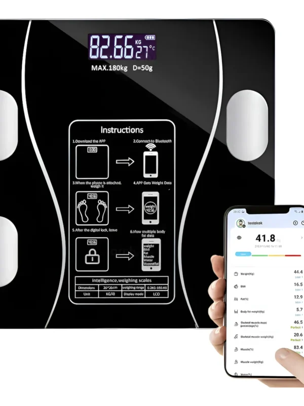 D_NQ_NP_2X_722431-MLA96650083609_102025-F BALANZA CORPORAL DIGITAL INTELIGENTE BLUETOOTH 180KG SMART