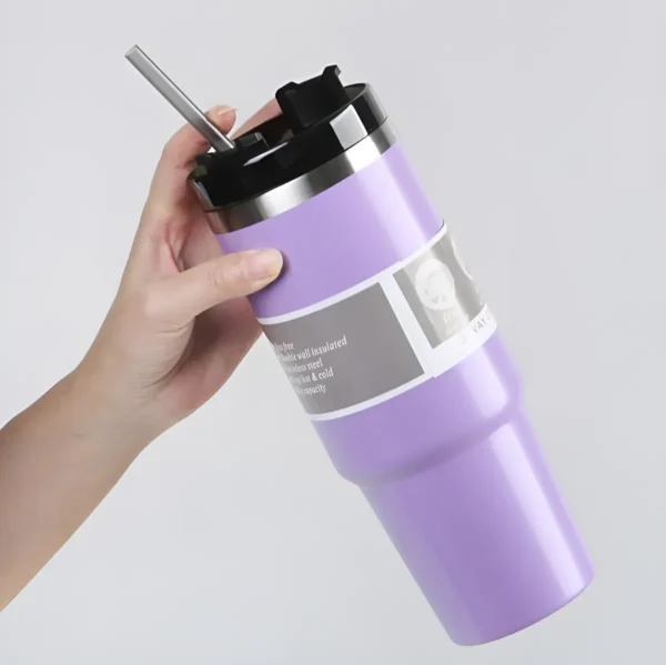 D_NQ_NP_2X_813745-MLA93402101969_092025-F VASO TÉRMICO ACERO INOXIDABLE 900ML CON BOMBILLA PLÁSTICA